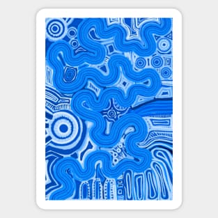 Blue landscape Sticker